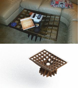imagem do arquivo vetor para download Mesa de Sala de Estar para Corte a Laser