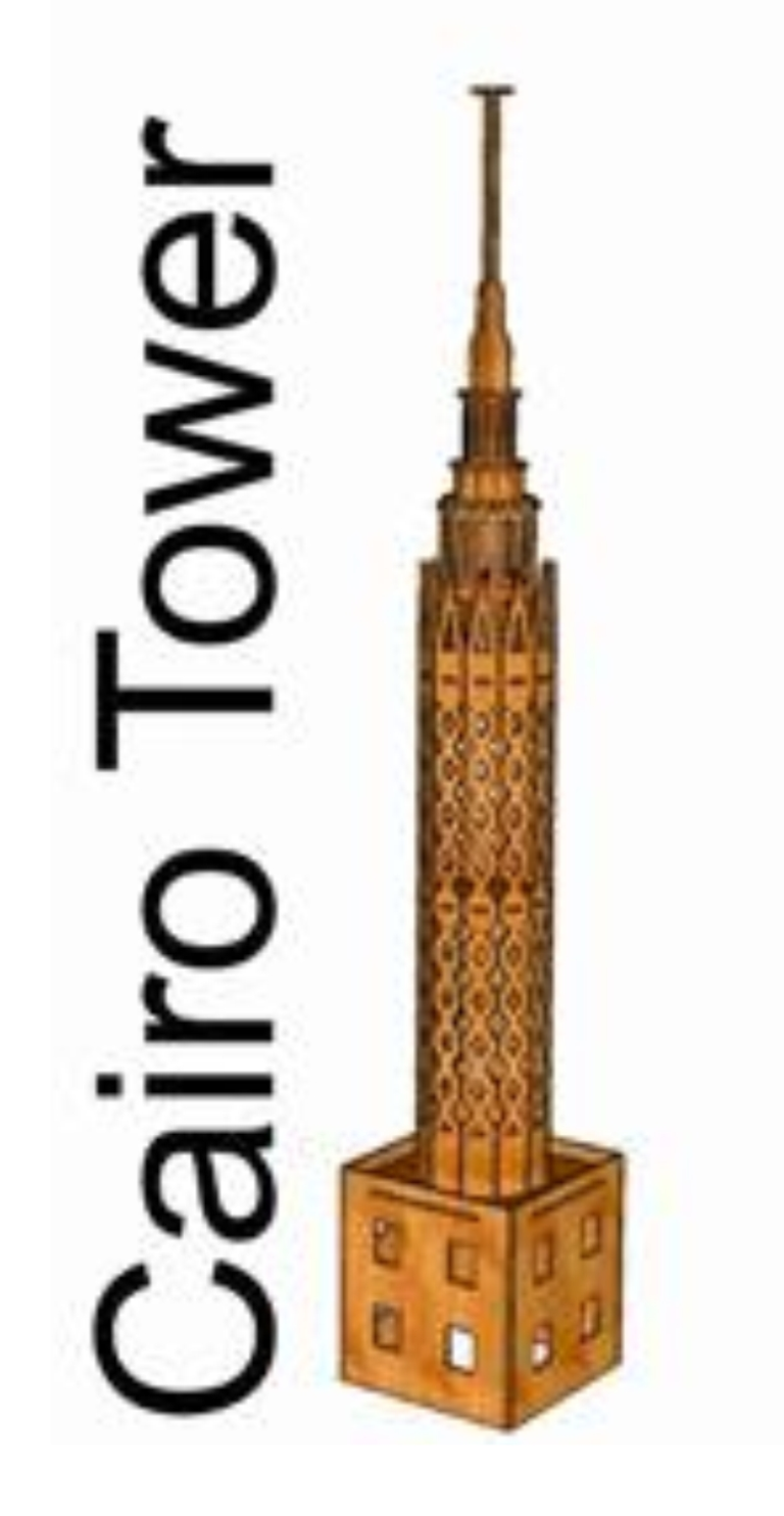 imagem do arquivo vetor para download Modelo 3D da Torre do Cairo