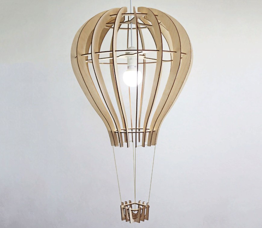 imagem do arquivo vetor para download Modelo de Luminária de Teto com Design de Balão