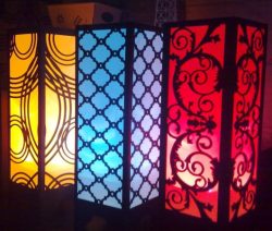 imagem do arquivo vetor para download Modelo de Luminárias Noturnas para Corte a Laser