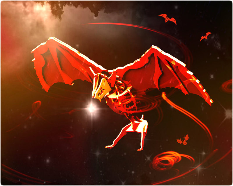 imagem do arquivo vetor para download Morcego 3D