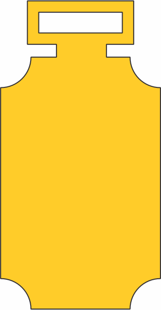 imagem do arquivo vetor para download Medalha retangular com bordas recortadas