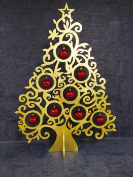 imagem do arquivo vetor para download Ornamento de Natal Árvore Única