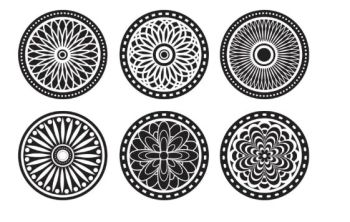 imagem do arquivo vetor para download Ornamentos de Mandala para Corte a Laser