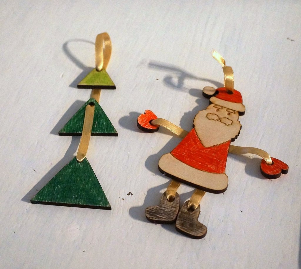 imagem do arquivo vetor para download Papai Noel, Vovô do Gelo e Árvore de Natal