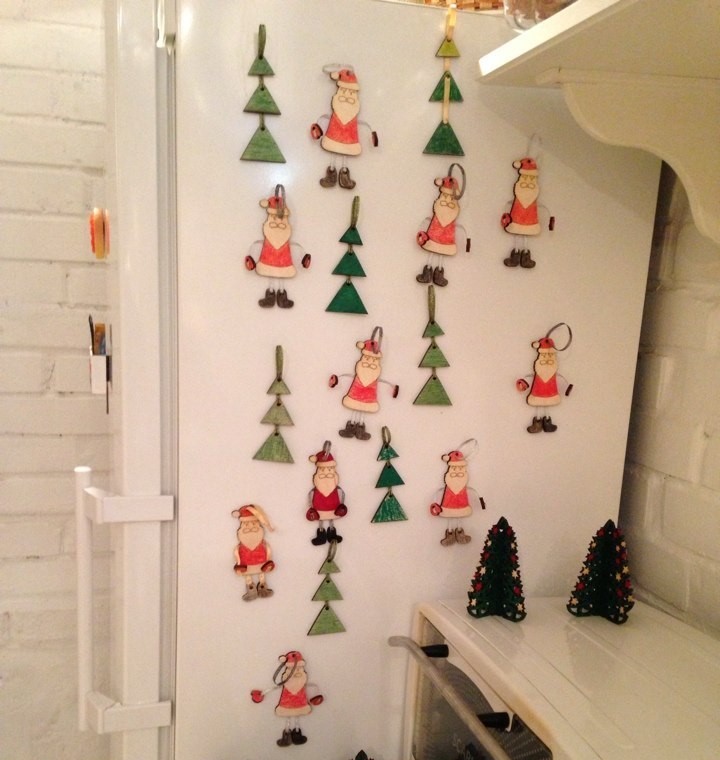 imagem do arquivo vetor para download Papai Noel, Vovô do Gelo e Árvore de Natal