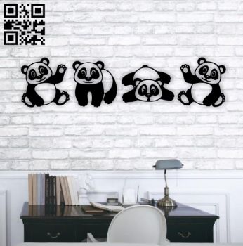 imagem do arquivo vetor para download Papel de parede decorativo de panda