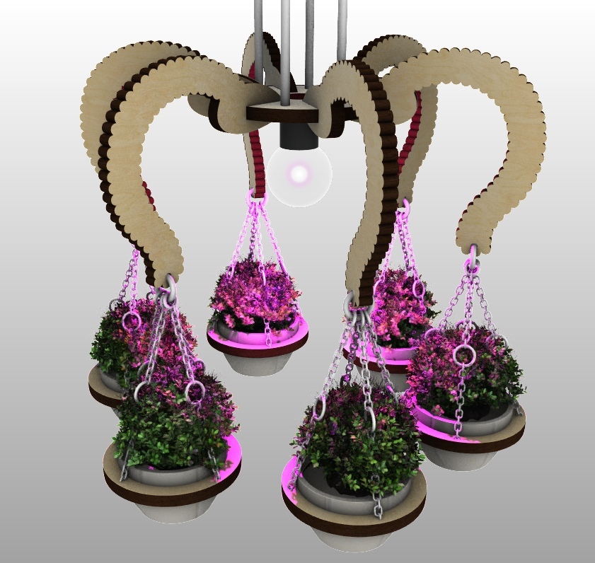 imagem do arquivo vetor para download Plantadores de candelabros de madeira