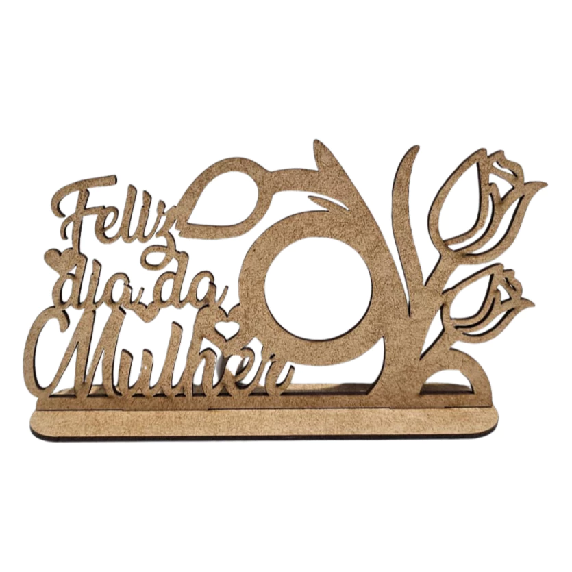 imagem do arquivo vetor para download Porta Bombom Feliz Dia da Mulher em MDF