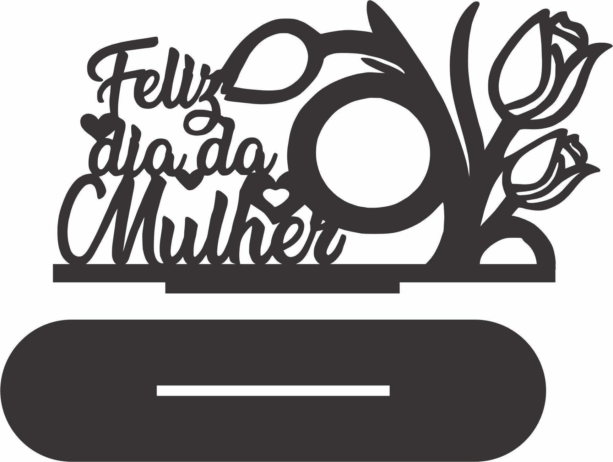 imagem do arquivo vetor para download Porta Bombom Feliz Dia da Mulher em MDF