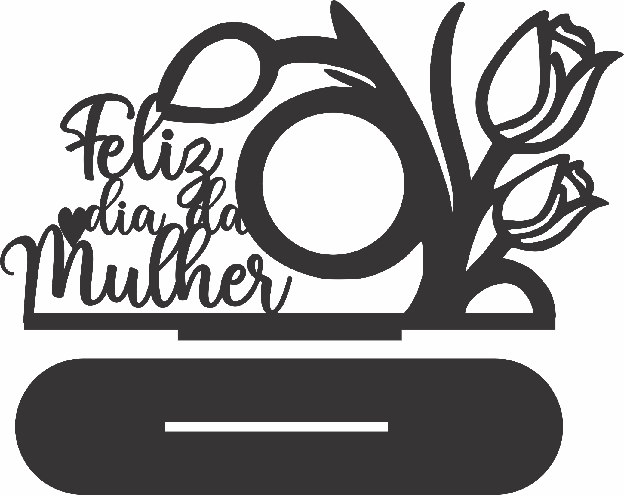 imagem do arquivo vetor para download Porta Bombom Feliz Dia da Mulher em MDF