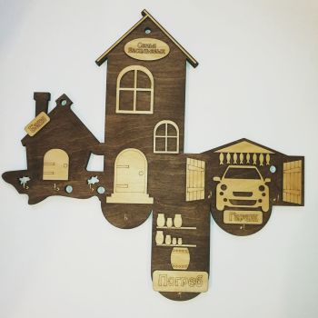 imagem do arquivo vetor para download Porta Chaves para Corte a Laser