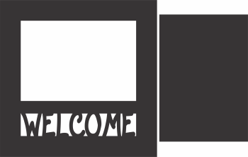 imagem do arquivo vetor para download Porta Retrato Bem Vindo 