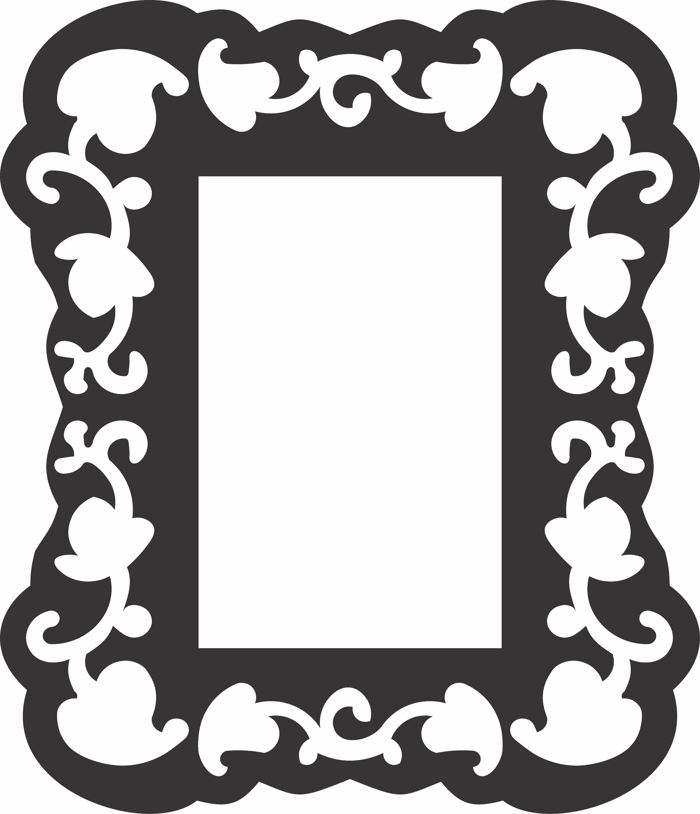 imagem do arquivo vetor para download Porta Retrato Ornamental