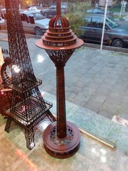 imagem do arquivo vetor para download Quebra Cabeça em 3D da Torre Milad