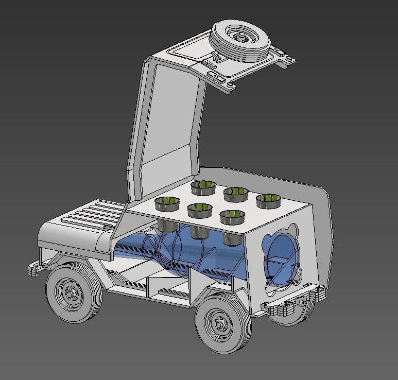 imagem do arquivo vetor para download Quebra cabeça 3D de Veículo Militar UAZ Mini Bar