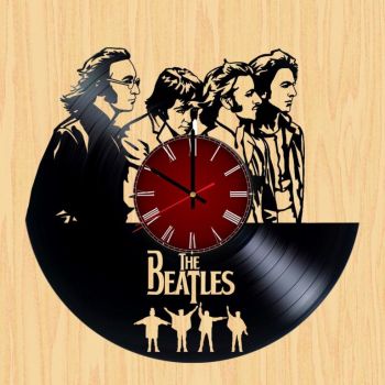 imagem do arquivo vetor para download Relógio de Parede de Disco de Vinil dos Beatles