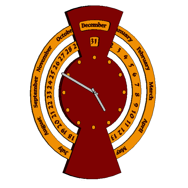 imagem do arquivo vetor para download Relógio rolante com dia e data 