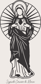 imagem do arquivo vetor para download Sagrado coração de Maria