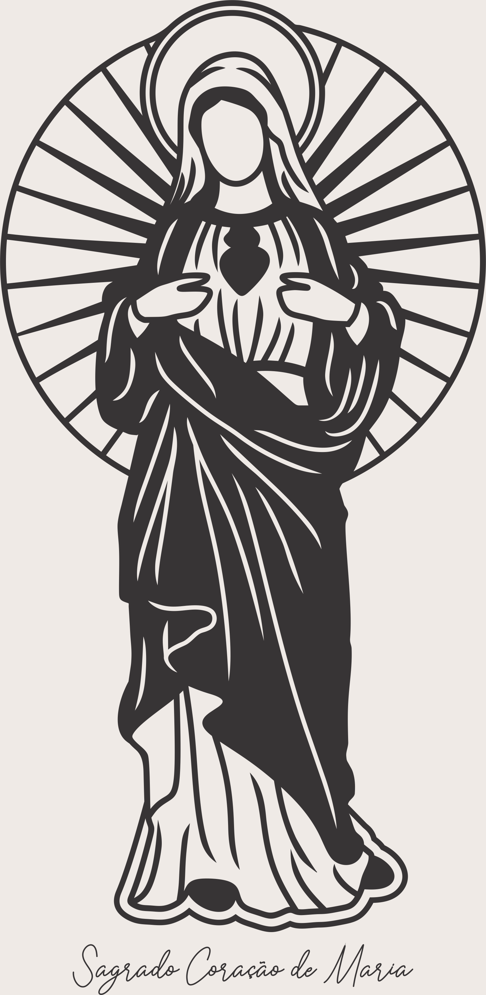 imagem do arquivo vetor para download Sagrado coração de Maria