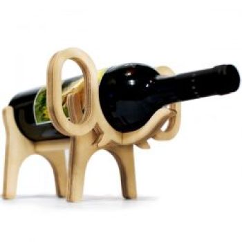 imagem do arquivo vetor para download Suporte de Vinho em Forma de Elefante 