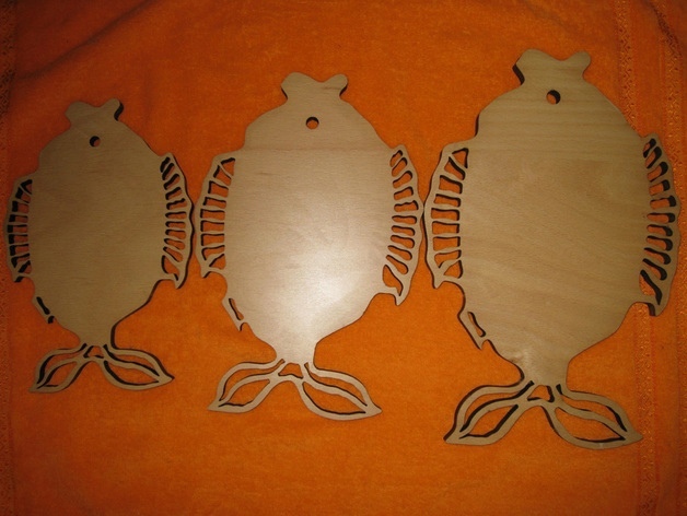 imagem do arquivo vetor para download Tábua de corte decorativa em forma de peixe
