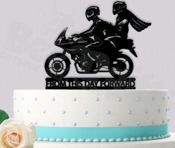 imagem do arquivo vetor para download Topo de Bolo de Casamento para Motociclistas 