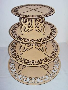 imagem do arquivo vetor para download Torre de Cupcakes para Corte a Laser