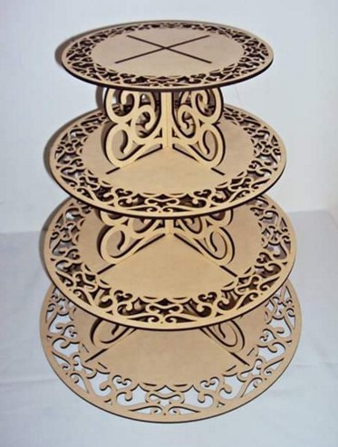 imagem do arquivo vetor para download Torre de Cupcakes para Corte a Laser