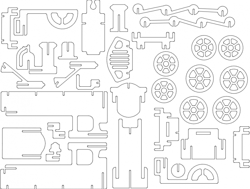 imagem do arquivo vetor para download Trem dxf de 4,75 mm