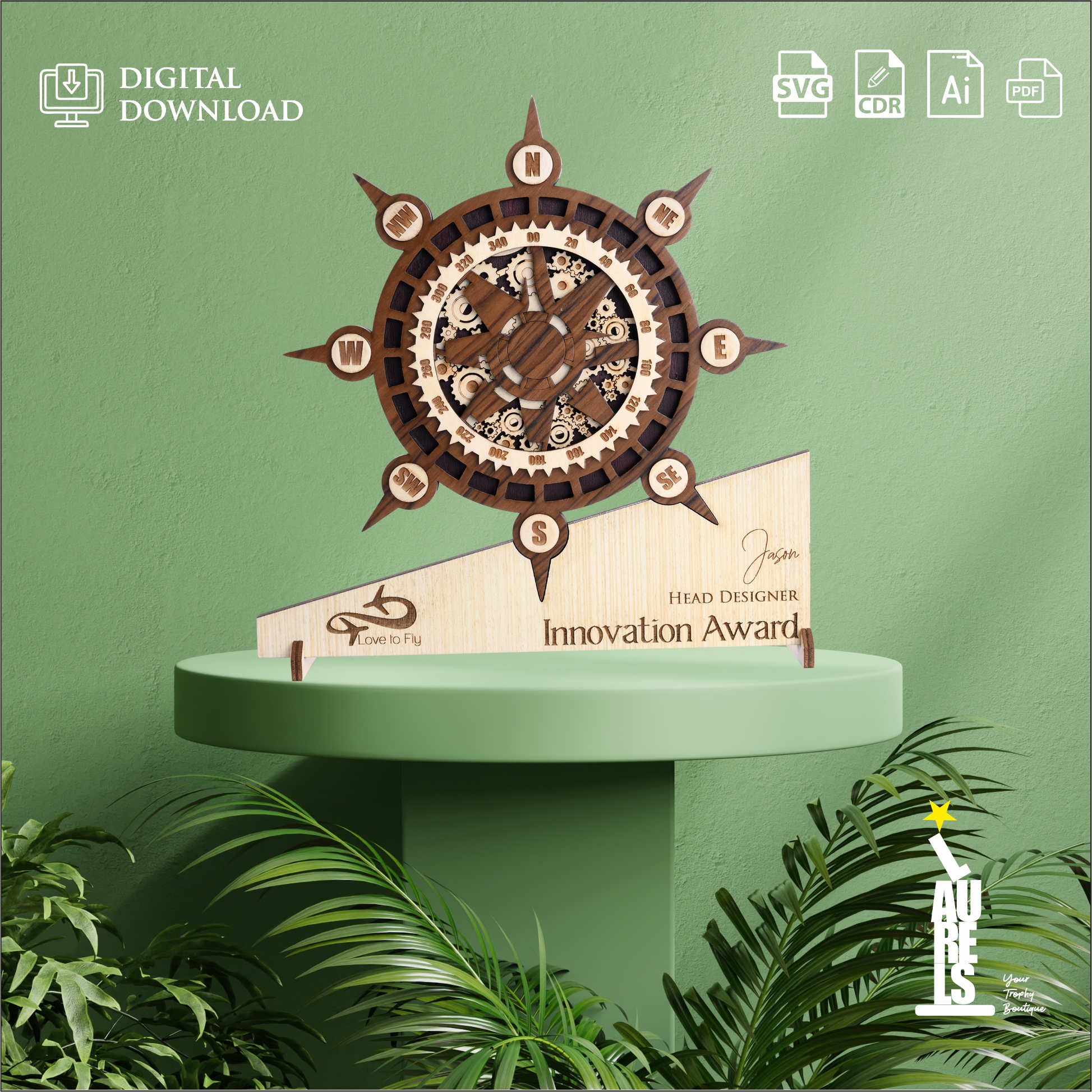 imagem do arquivo vetor para download Troféu Inovação e Direção Criativa