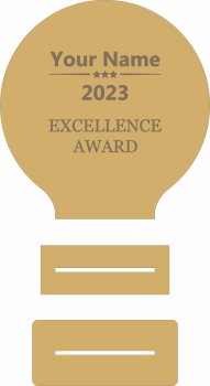 imagem do arquivo vetor para download Trofeu Placa de Excelência 2023