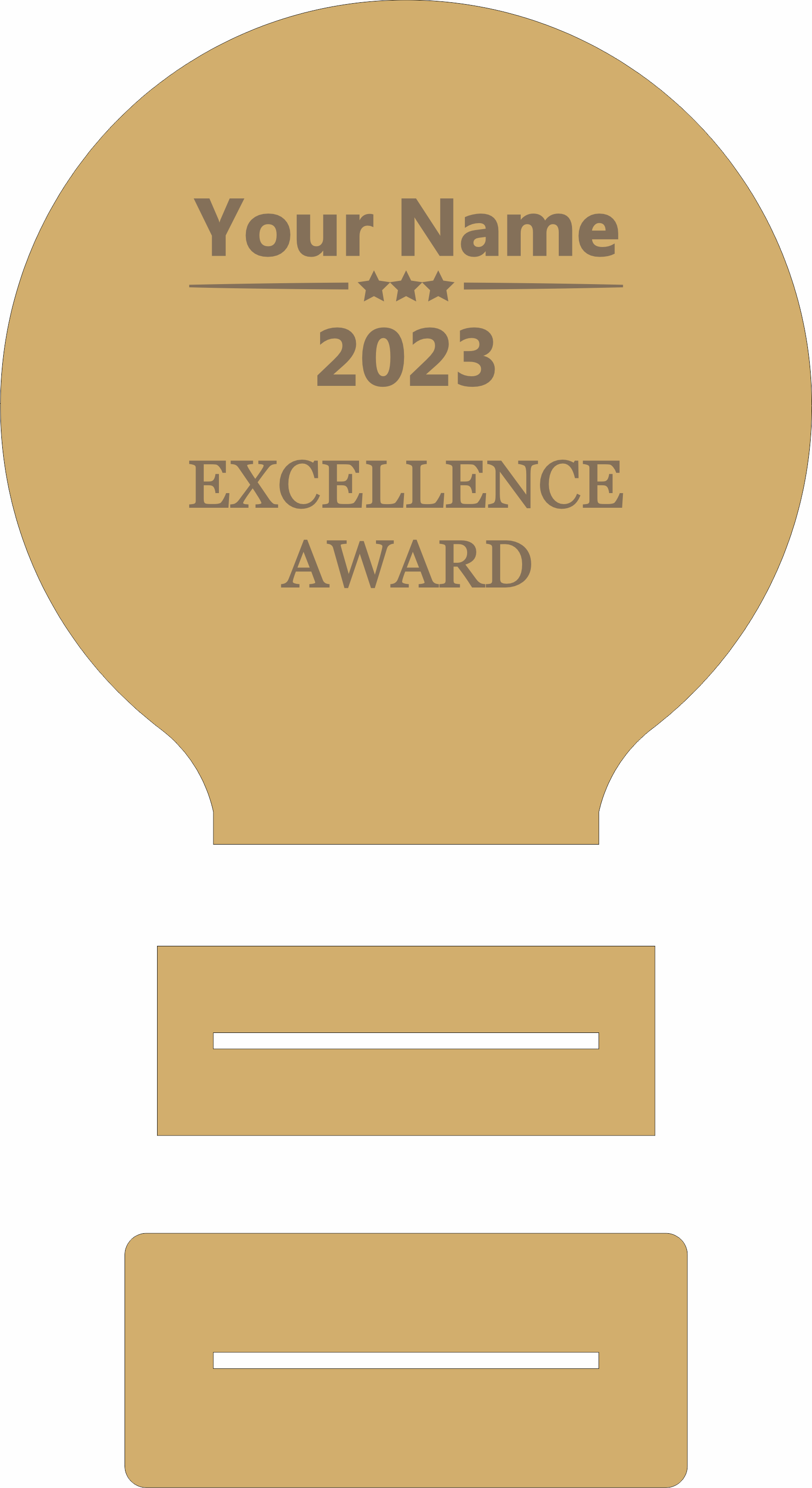 imagem do arquivo vetor para download Trofeu Placa de Excelência 2023