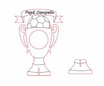 imagem do arquivo vetor para download Trofeu Papai Campeão