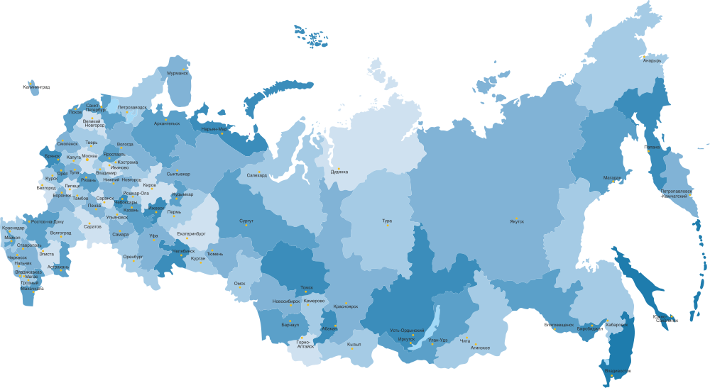 imagem do arquivo vetor para download Vetor altamente detalhado do mapa da Rússia