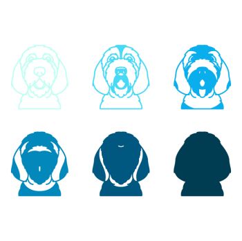 imagem do arquivo vetor para download Vetor de Otterhounds