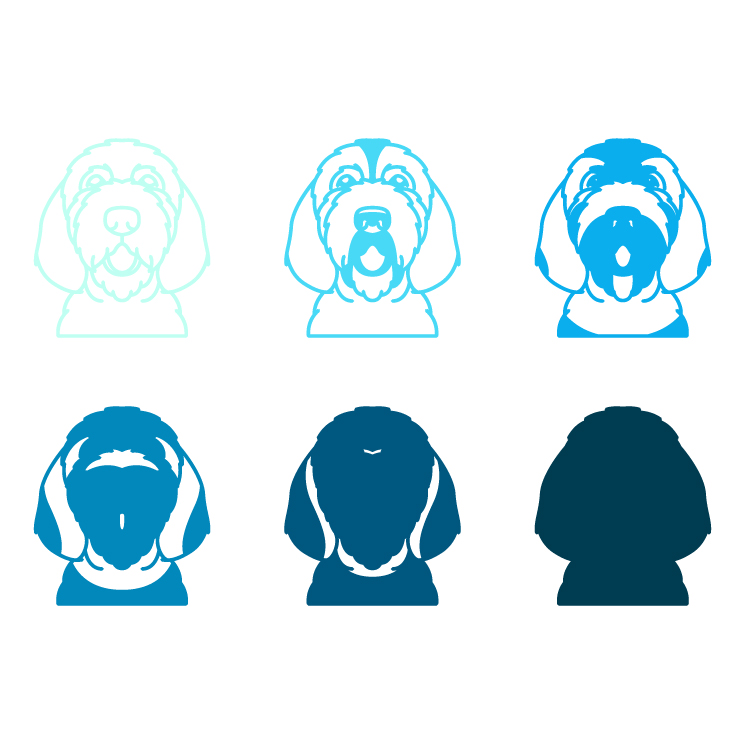 imagem do arquivo vetor para download Vetor de Otterhounds