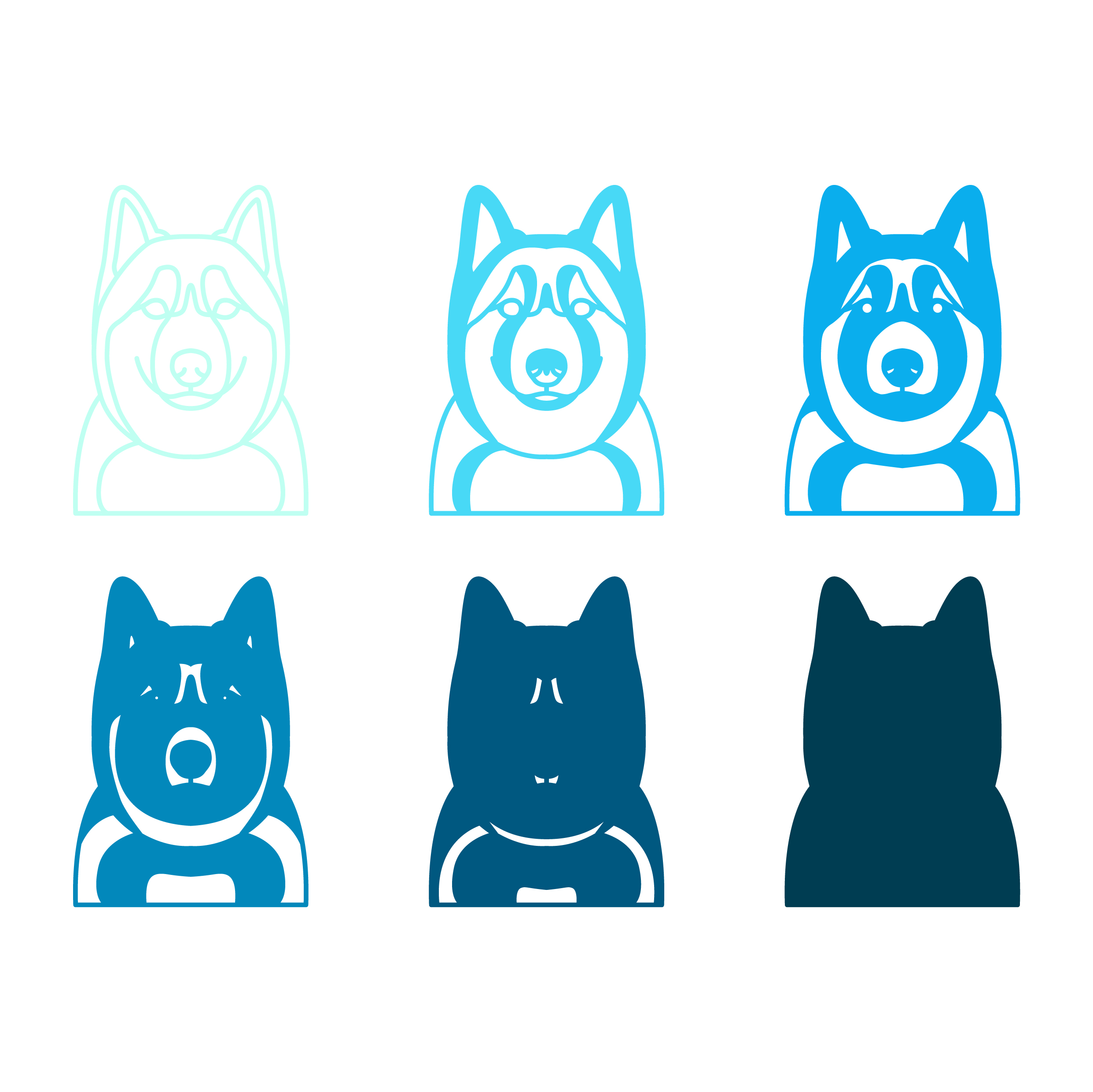imagem do arquivo vetor para download Vetor de Raça canina Husky Siberiano