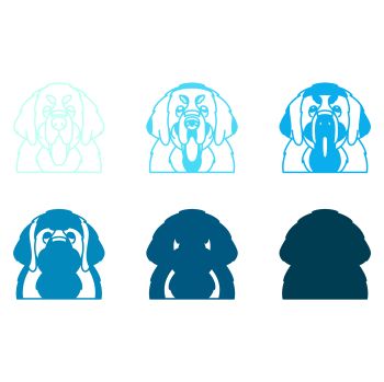 imagem do arquivo vetor para download Vetor de Raça canina Mastim tibetano