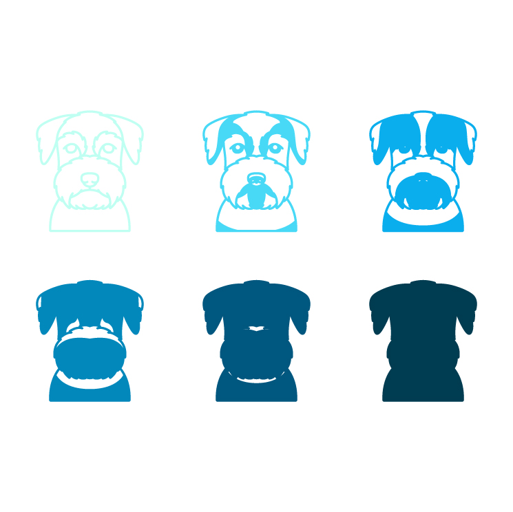 imagem do arquivo vetor para download Vetor de Raça canina Schnauzer standard