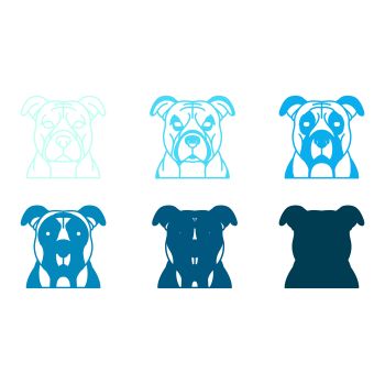 imagem do arquivo vetor para download Vetor de Raça canina Staffordshire bull terrier