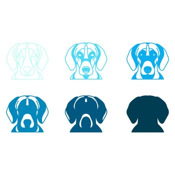 imagem do arquivo vetor para download Vetor de Raça canina Treeing Walker Coonhounds