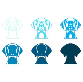 imagem do arquivo vetor para download Vetor de Raça canina Weimaraner