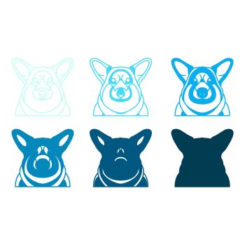 imagem do arquivo vetor para download Vetor de cães da raça Pembroke Welsh Corgi