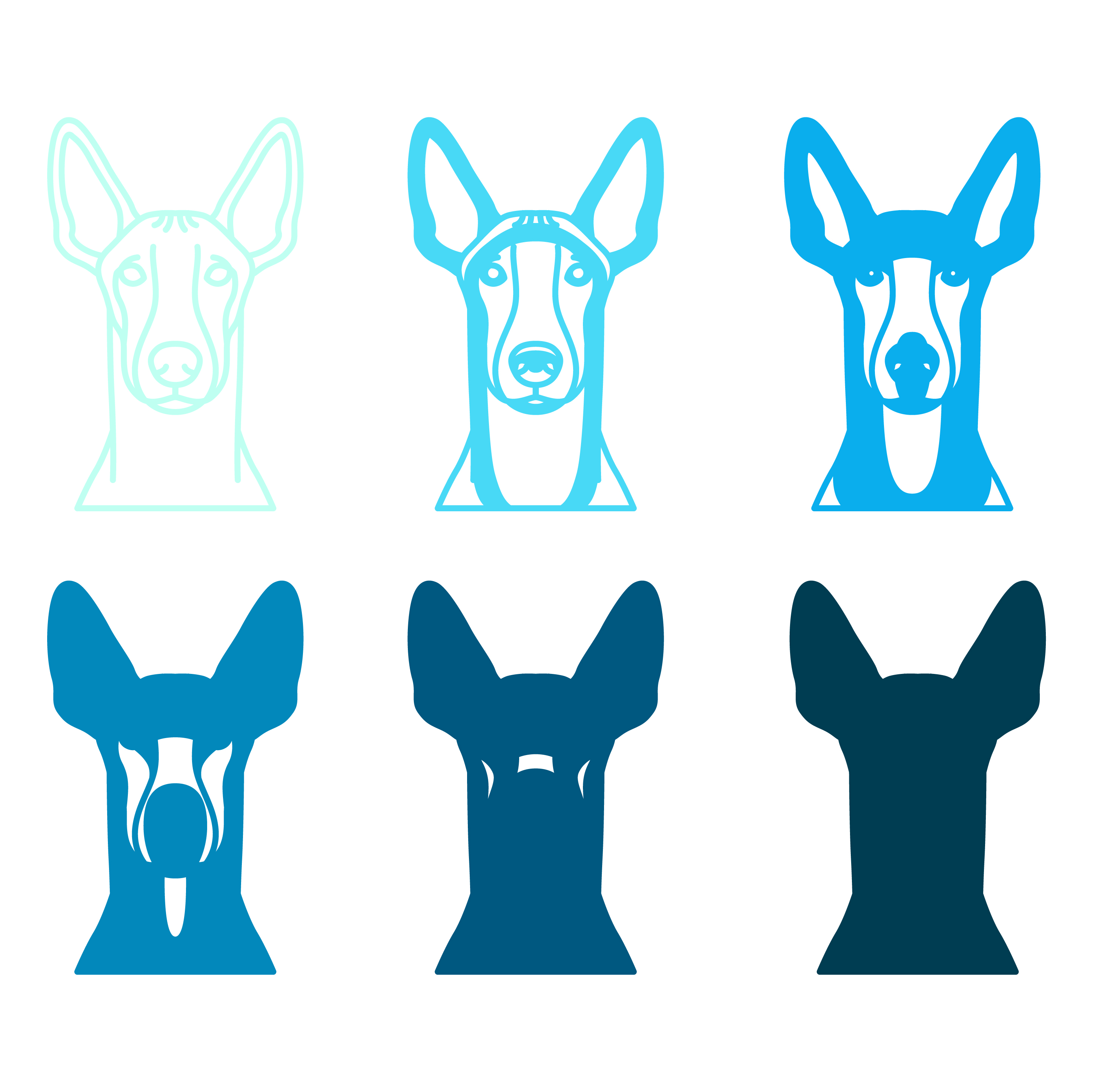 imagem do arquivo vetor para download Vetor de cães da raça Pharaoh Hound