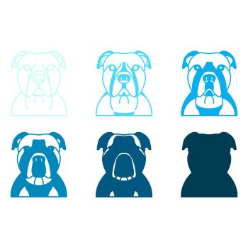 imagem do arquivo vetor para download Vetor de cães da raça Pitbull