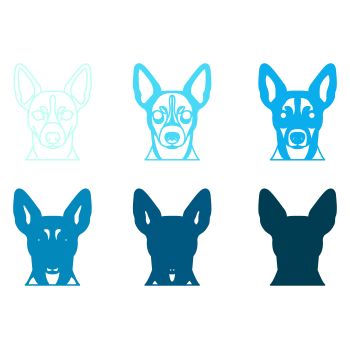 imagem do arquivo vetor para download Vetor de cães da raça Rat Terrier