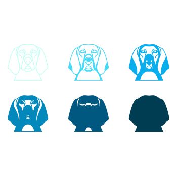 imagem do arquivo vetor para download Vetor de cães da raça Redbone Coonhound