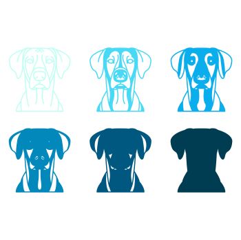 imagem do arquivo vetor para download Vetor de cães da raça Rhodesian Ridgeback
