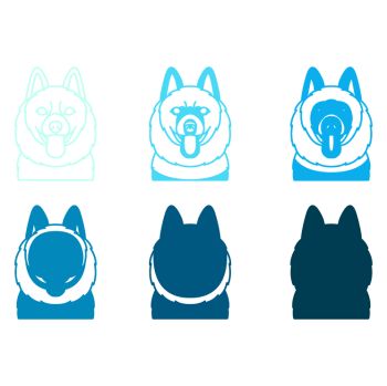 imagem do arquivo vetor para download Vetor de cães da raça Schipperke